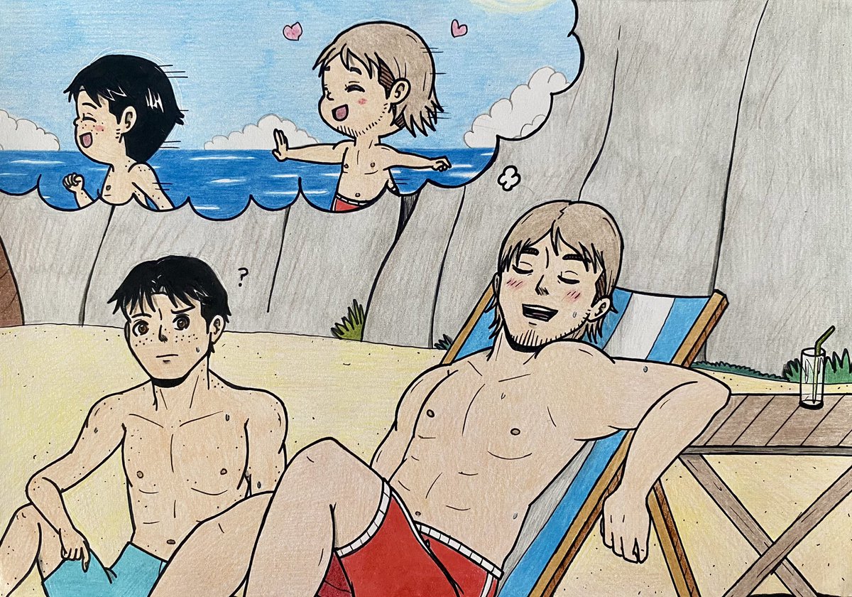 Natsuki208's tweet photo. JeanMarco Summer Solstice 2026 - Day 1: Daydreaming ☀️

Jean dreams of what he and his boyfriend were just doing minutes prior.
#Jeanmarco #JMSS2026 #JMWeek2026 https://t.co/OZjoZBALQH