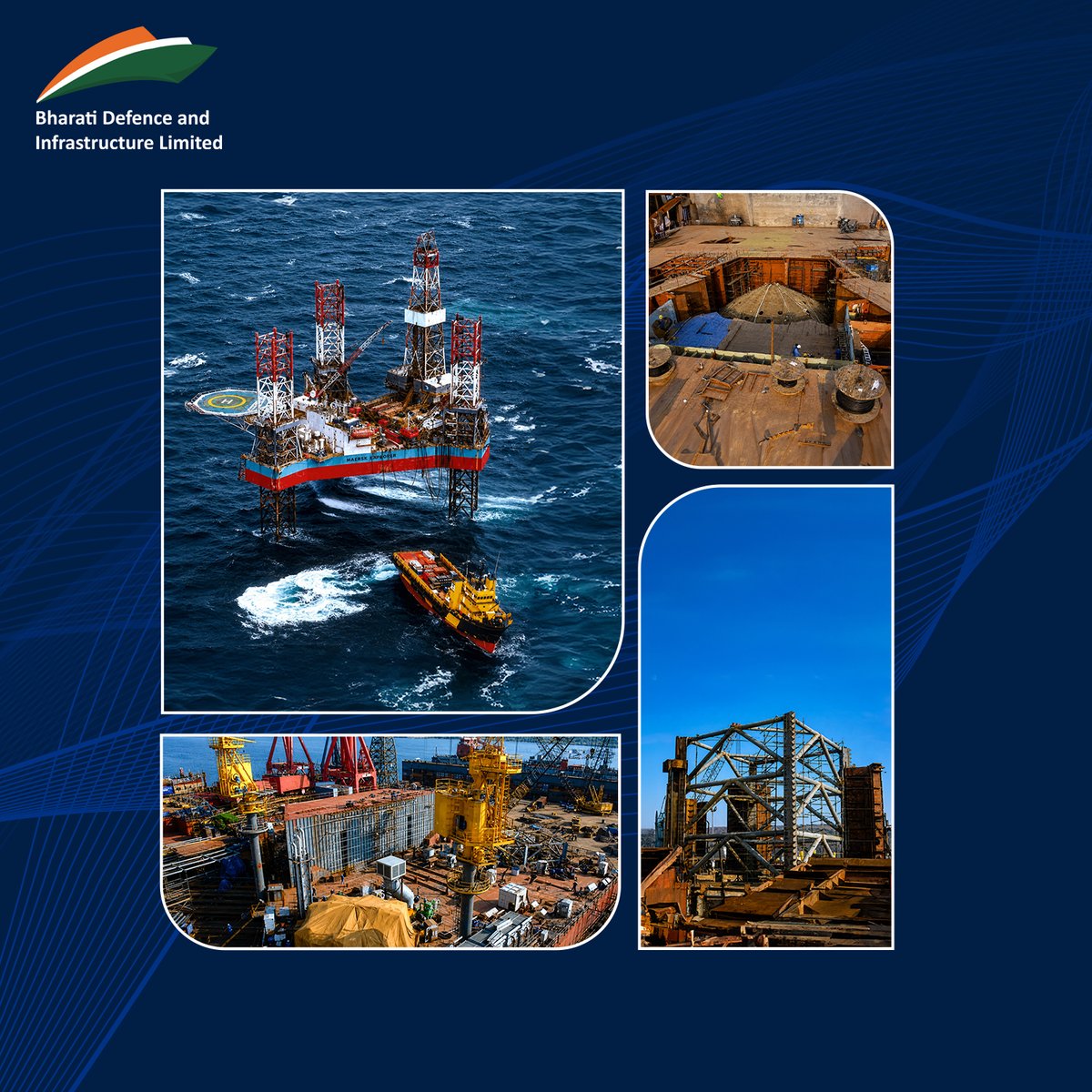 BharatiDefence's tweet photo. Pioneering Indigenous Engineering Before It Became a Movement 🌟 

When India’s offshore energy sector required more advanced and complex drilling platforms, BDIL stepped forward with ambition and engineering resolve. 

By undertaking the construction of a modern cantilever-type Jack-Up Drill Rig in India, the company contributed to strengthening the nation’s presence in a highly specialized global industry. Long before self-reliance became a national movement, #BDIL was already building world-class engineering capability on Indian soil. 💪 

As we approach our #50thanniversary, we celebrate a legacy shaped by innovation, resilience and execution- a legacy that continues to inspire our next chapter. 

#Offshore #DrillingRig #OilAndGas #BDIL50 #50YearsOfTrust #50YearsOfBharati #GoldenJubilee #MakeInIndia #AtmanirbharBharat #MaritimeIndia