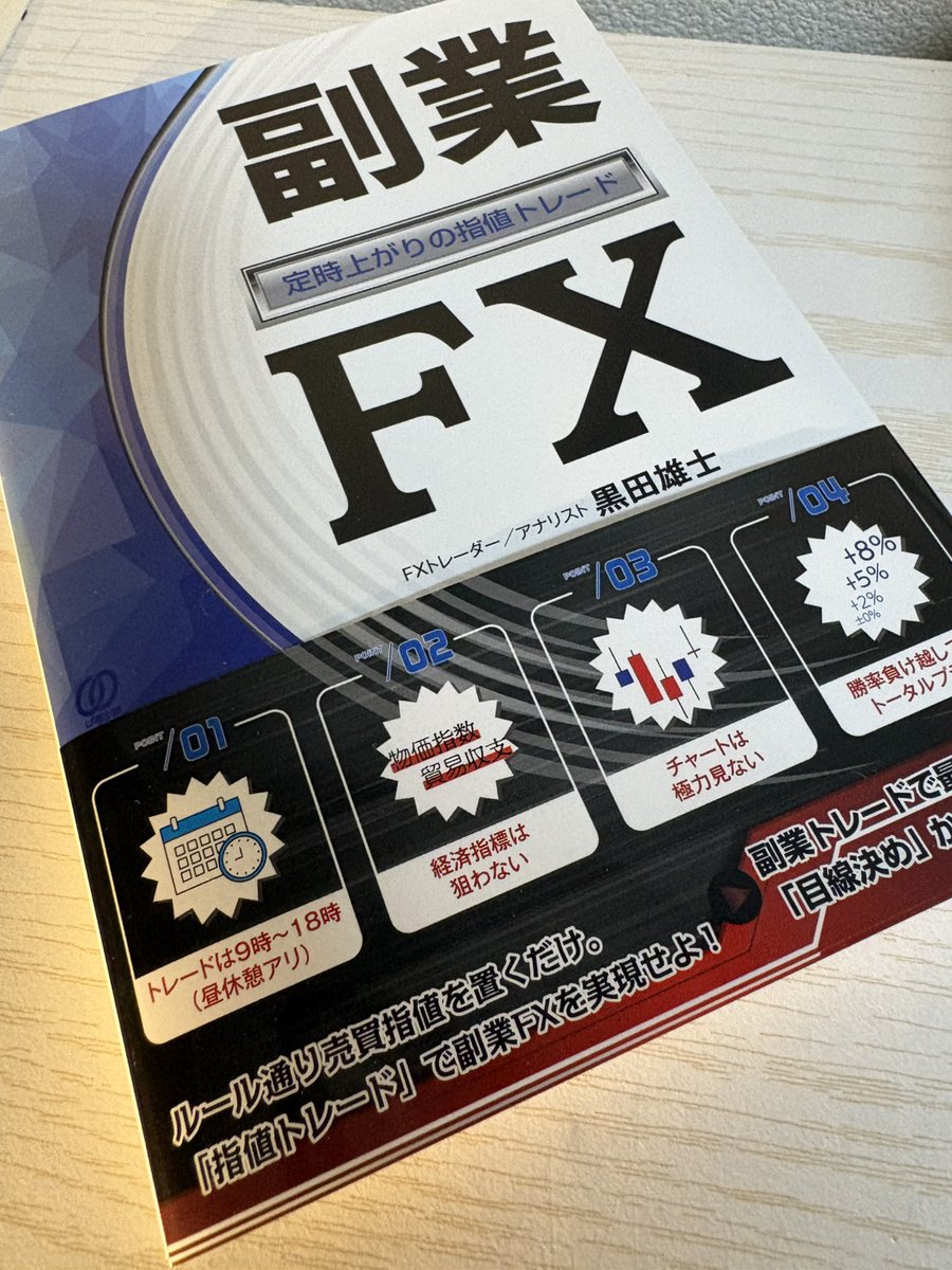 fxrealtradelive's tweet photo. ついに著書の見本が届きました。

FXをやり始めたばかりの頃を思い返すと
自分が本を出すなんて想像すらしてなかった。

世の忙しい兼業トレーダーが、
本気で相場から利益を奪い取れるように。
僕の持てる全てをこの一冊に叩き込みました。

間もなく書店にも並ぶので
楽しみに待っててください。

正しい取組み方が分かれば
人生は必ず良い方に変えられます。