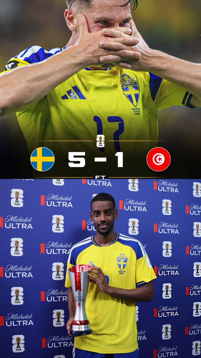 muktar_o7's tweet photo. 🇸🇪 Sweden beat Tunisia with Gyökeres, Ayari and Isak show!

Alexander Isak for man of the Match for Sweden🇸🇪 against Tunisia 🇹🇳 https://t.co/eS1kbduB4L