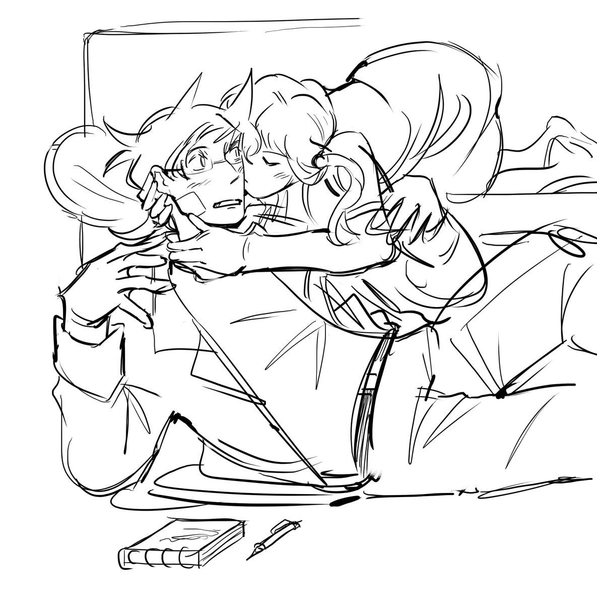 Nullref000's tweet photo. professor Tord and his artist wife
#eddsworld https://t.co/noX8jtjJRZ