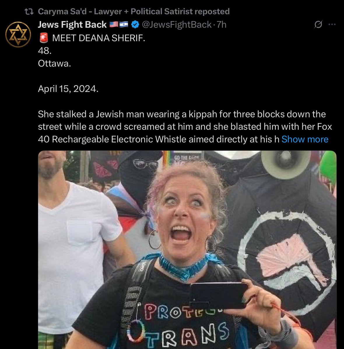 fahoo_foray's tweet photo. @taraisredacted @TimesofIsrael @JewsFightBack anyone surprised that the #SadLawyer and #NotAJournalist reposted the post? can’t help but wonder how some douche in California came across Deana. 🤔🤫 https://t.co/o81CRiWlRQ