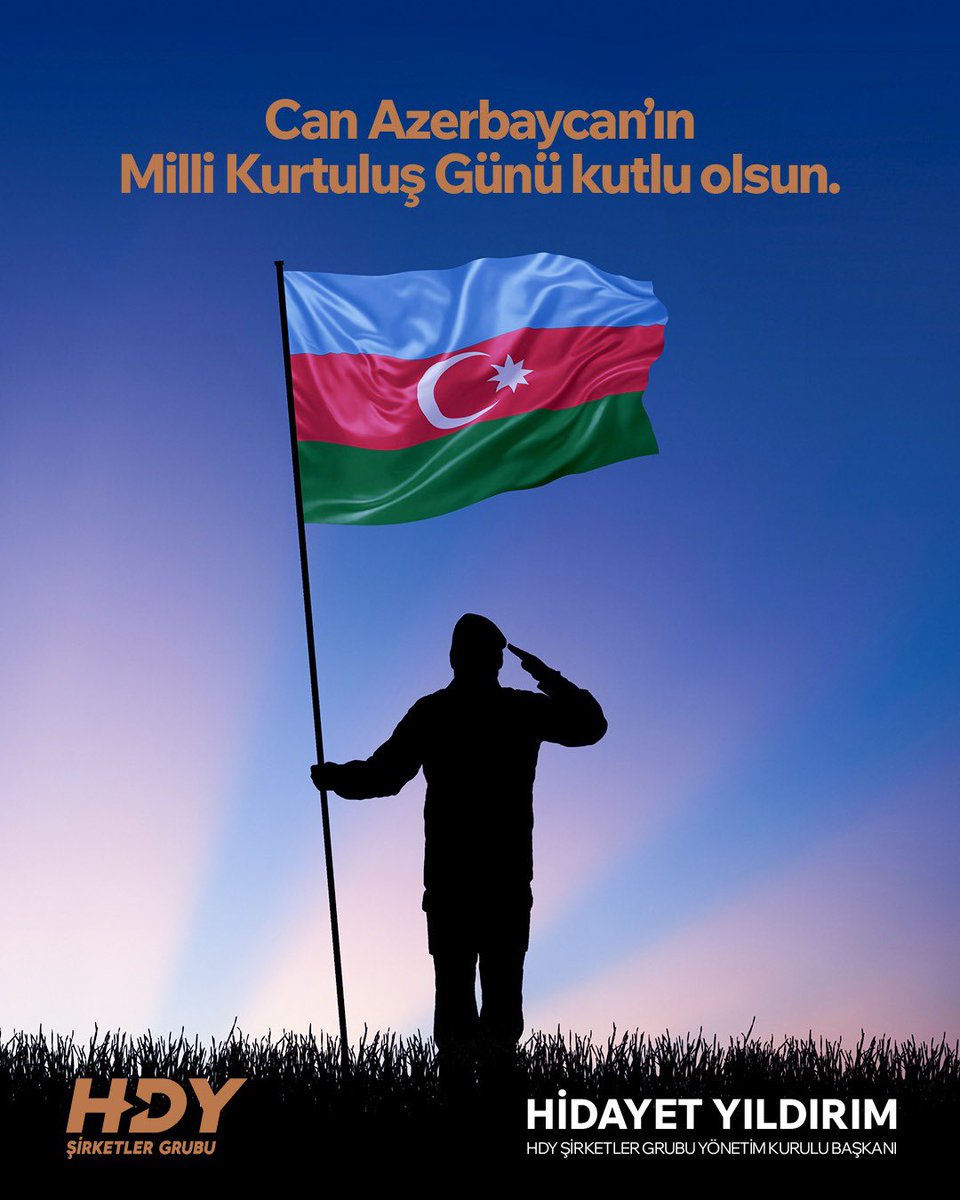 Hidayetyld's tweet photo. Can Azerbaycan’ın 15 Haziran Milli Kurtuluş Günü’nü gönülden kutluyorum.

Azerbaycan’ın birlik, istikrar ve kalkınma yolunda ortaya koyduğu güçlü irade; yalnızca kendi halkı için değil, kardeşlik bağlarımız açısından da büyük bir kıymet taşımaktadır.

Türkiye ve Azerbaycan arasındaki sarsılmaz dostluğun, ortak tarihimizden aldığı güçle geleceğe daha da sağlam adımlarla taşınacağına inanıyorum.

Kardeş Azerbaycan halkına huzur, refah ve güçlü yarınlar diliyorum.