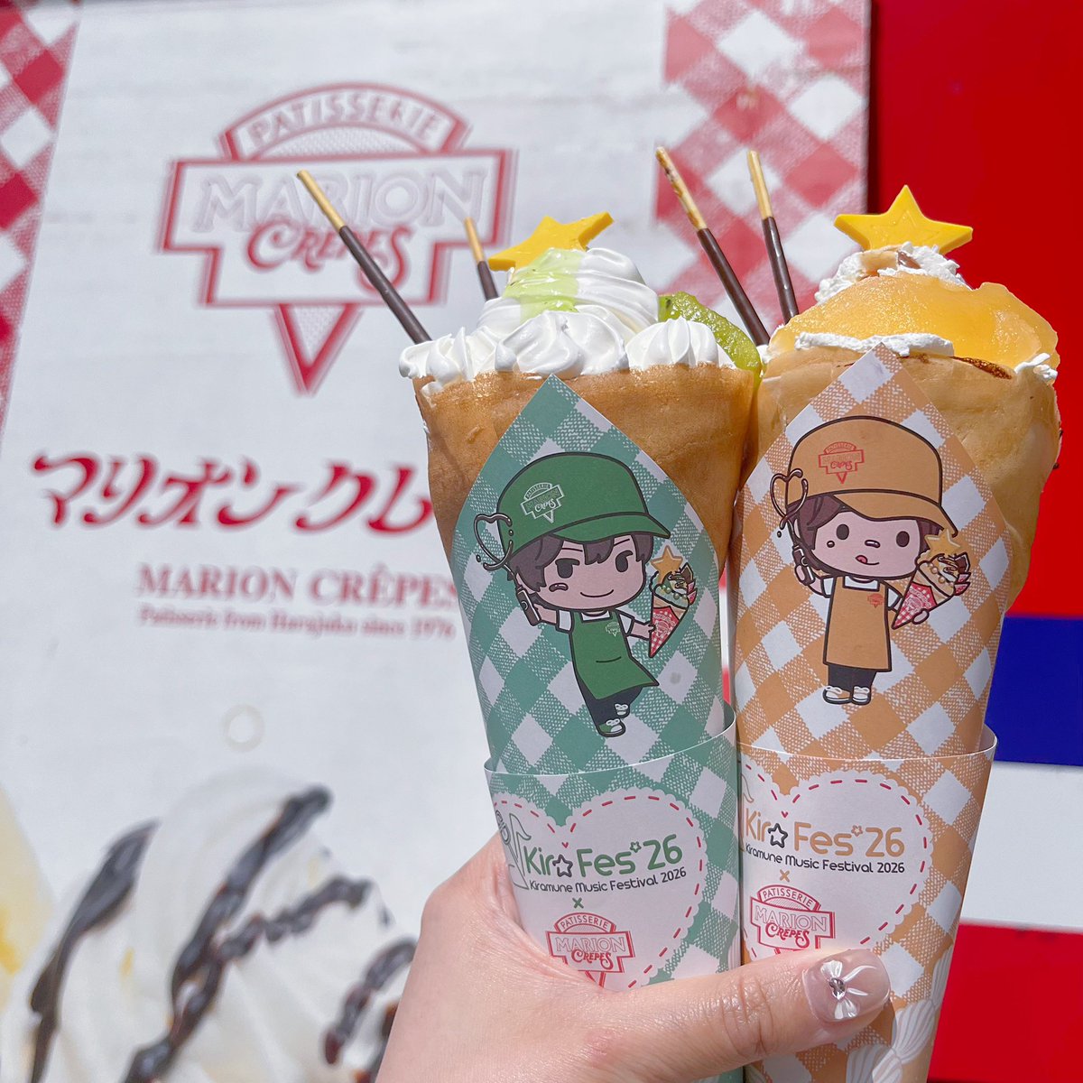 mi0422s's tweet photo. キラフェスコラボクレープ🧁🥝🍎
⸝⸝⸝ᴖ ̫ᴖ⸝⸝⸝💚💛 https://t.co/JEt7Cv5FsH