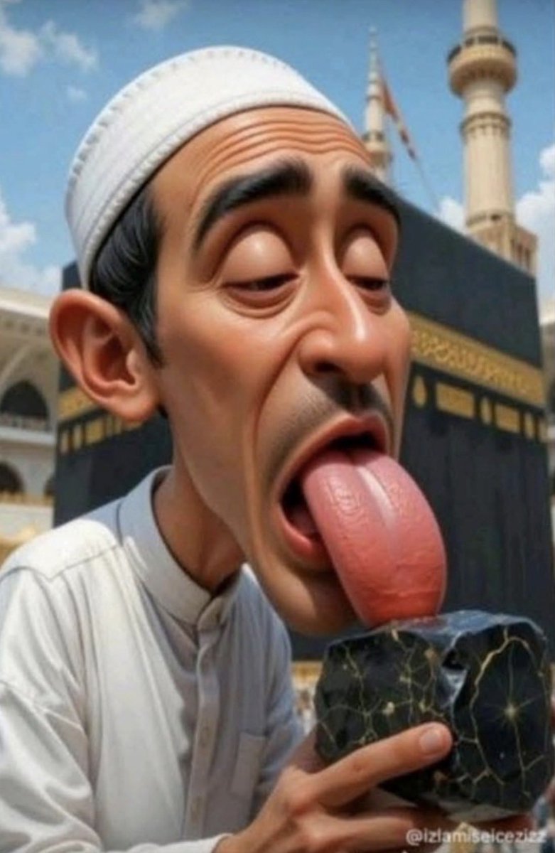 ExMuslimAz's tweet photo. Hajj (Islamic pilgrimage) in Mecca 🕋 😅

Muslims are so stupid to believe that if they kiss the black stone in Kaaba, it would testify to Allah after they die 😝

Islam is literally a mental disorder 🤣 https://t.co/lHUnxpmTfq