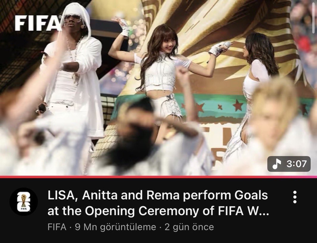 newslalicetr's tweet photo. #LISA, Anitta ve Rema’nın şarkısı “GOALS” (FIFA 2026 Dünya Kupası Açılış Töreni performans videosu) Youtube'da 9 Milyon görüntülemeyi aştı! 🔥 https://t.co/m8rd8w1woh