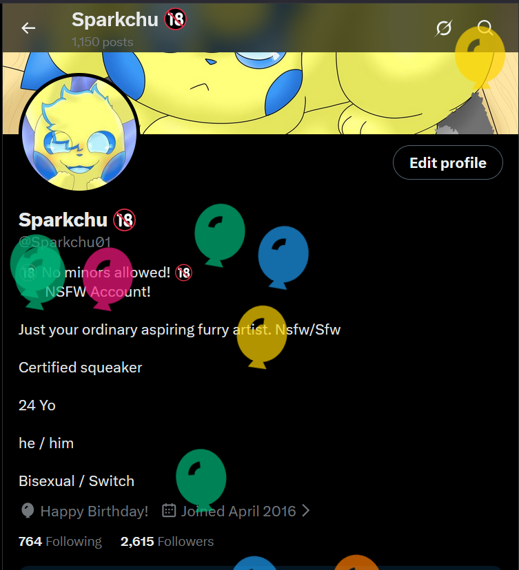Sparkchu01's tweet photo. The attack of the balloons has once more fallen upon this small electric mouse/cat; expect the sounds of zoomies and squeaks as I fend off the attackers with a great deal of courage, fear, and a hint of cheese. https://t.co/MHdR3o1FcT