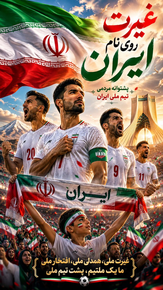 SadatHoseiny's tweet photo. تیم ملی ایران با غیرت و پشتوانه مردمی صعود خواهد کرد.
#ایران https://t.co/2qBVn9Zler