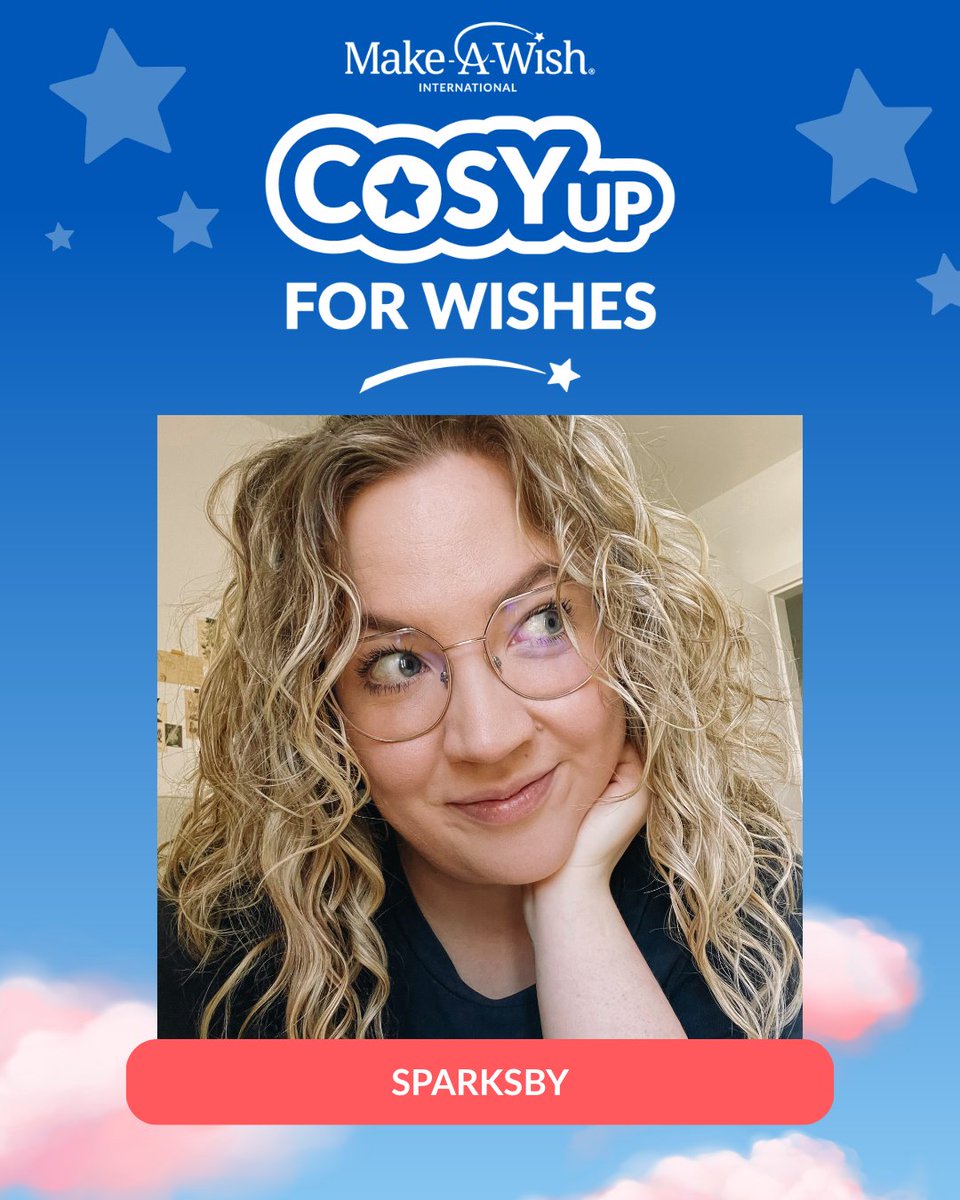 MakeAWishIntl's tweet photo. Our new friend @_sparksby is going to help grant wishes this year with #CosyUpForWishes!  Follow along at https://t.co/uwq1f3kT1x and grab your cosy game bundle starting June 19th.  Welcome Sparksby! There's still time to create your own charity stream at https://t.co/KXigJ4Ybpt! https://t.co/iw4UoUSc17