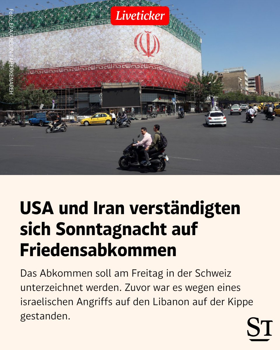 derStandardat's tweet photo. Irans Vize-Außenminister Kasem Gharibabadi kündigte im staatlichen Fernsehen ein sofortiges und dauerhaftes Ende des Krieges in der Nacht zum Montag an. Das gelte auch für den Libanon.

https://t.co/cIGfSbcGnz https://t.co/wZSyjbMeCE
