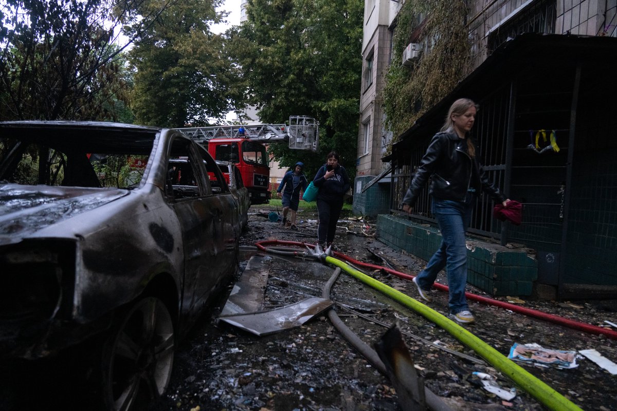 UNICEF_UA's tweet photo. "It was very loud. We were woken by the explosion and realised it was nearby." – Yura, 8.

His family spent another night in a shelter, but this time they can't go back to their home. It was damaged in today's attack on #Kyiv.

"Everything's all right. You're safe," said his mum. https://t.co/kBY1q5DyvB