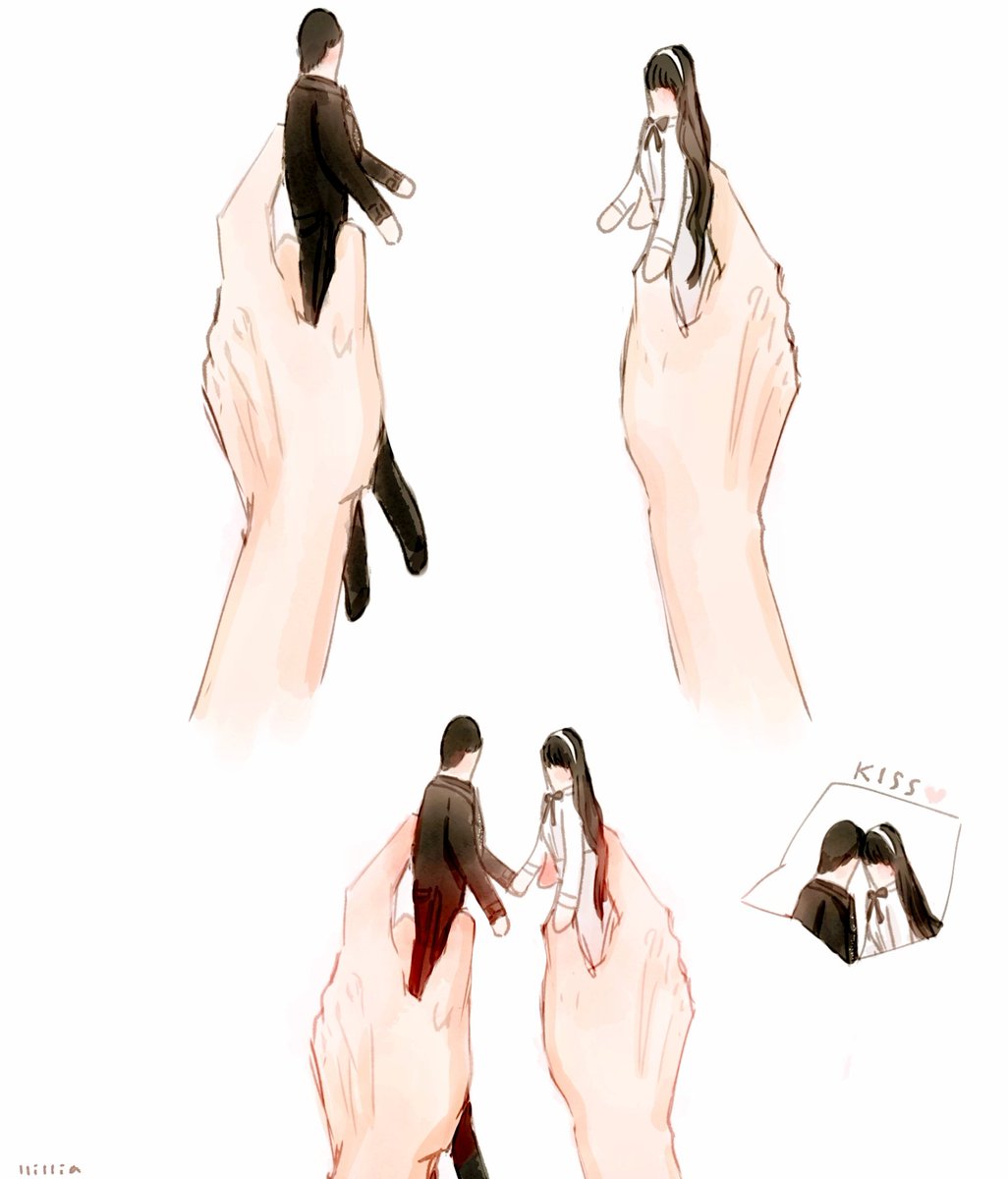 llillia__'s tweet photo. Maybe we're just two crooked JPG dolls in another world https://t.co/c8jKCrrdpu