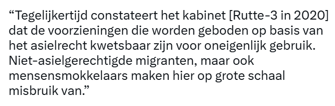 demo_demo_nl's tweet photo. Voor de
‘‘o p    d e   v l u c h t   v o o r   o o r l o g   e n   g e w e l d’’
roepers👇
Bron: https://t.co/9AzkfKgFd8
Voor meer over ongeloofwaardige ‘asielrelazen’ en het ‘voordeel van de twijfel’ dat asielzoekers daarbij krijgen lees Hoofdstuk 6 van Migratiemagneet Nederland:
— https://t.co/jII1fnqqwn
— https://t.co/Fp673cmaaI