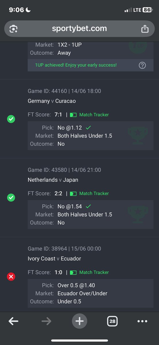 recyclink_'s tweet photo. @SportyBet I need a good reason why you guys cut this 2 tickets… because as long as i am concerned i didn’t lose this game and the funny part is i have 4 more games going on with this same 0.5 !!!  

It looks like you guys are not safe anymore https://t.co/DTixkridpk