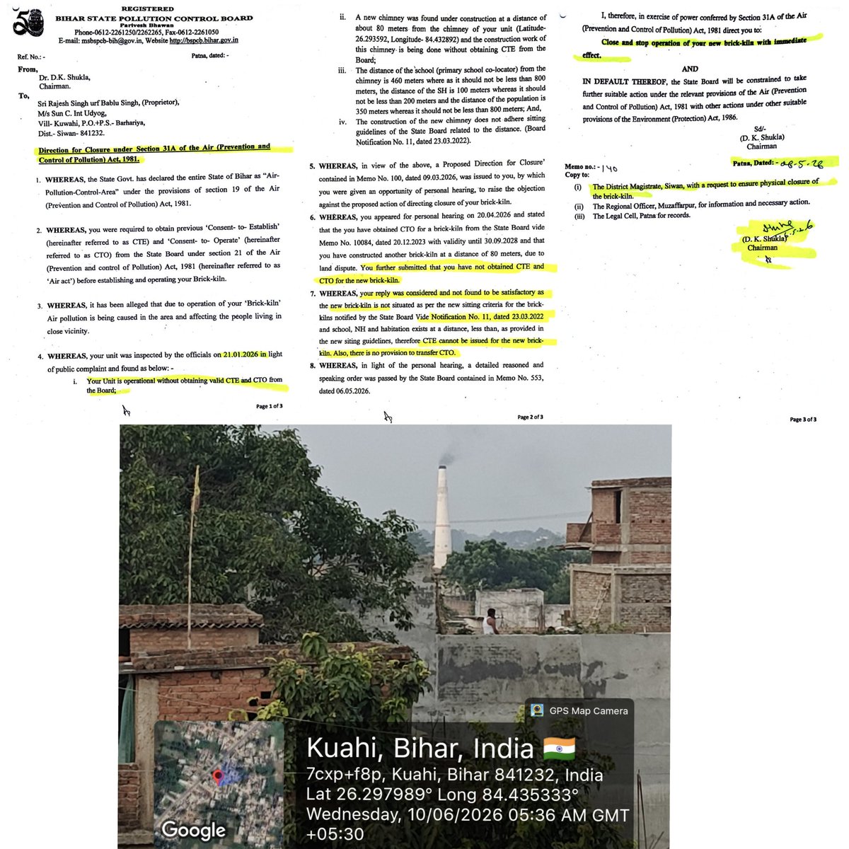Atishku41480248's tweet photo. @MinesDept_Bihar Still no action @Official_Siwan @BSPCBOfficial ..... The order is silently getting ignored under #curruption
It's been more than 40 days...
#biharpolice @bihar_police @CPCB_OFFICIAL @samrat4bjp @officecmbihar @byadavbjp @VigilanceBihar https://t.co/uQwBI7UXHC