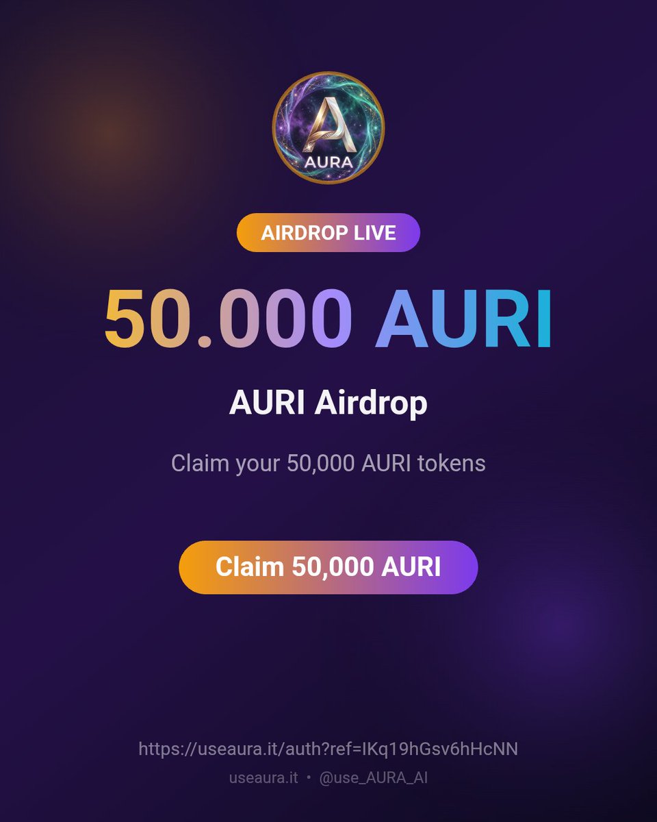 npwwww21's tweet photo. ๐ I'm earning $AURI with @use_AURA_AI โ the AI app that turns your daily habits into crypto!
โ
Track your habits
โ
Earn AURI tokens
โ
Live a better life
Join now and claim 50,000 AURI for FREE ๐
https://t.co/L7ZnNvY498
#AURA #AURI #Airdrop #Web3 #Wellness https://t.co/F6ic1DmCAv