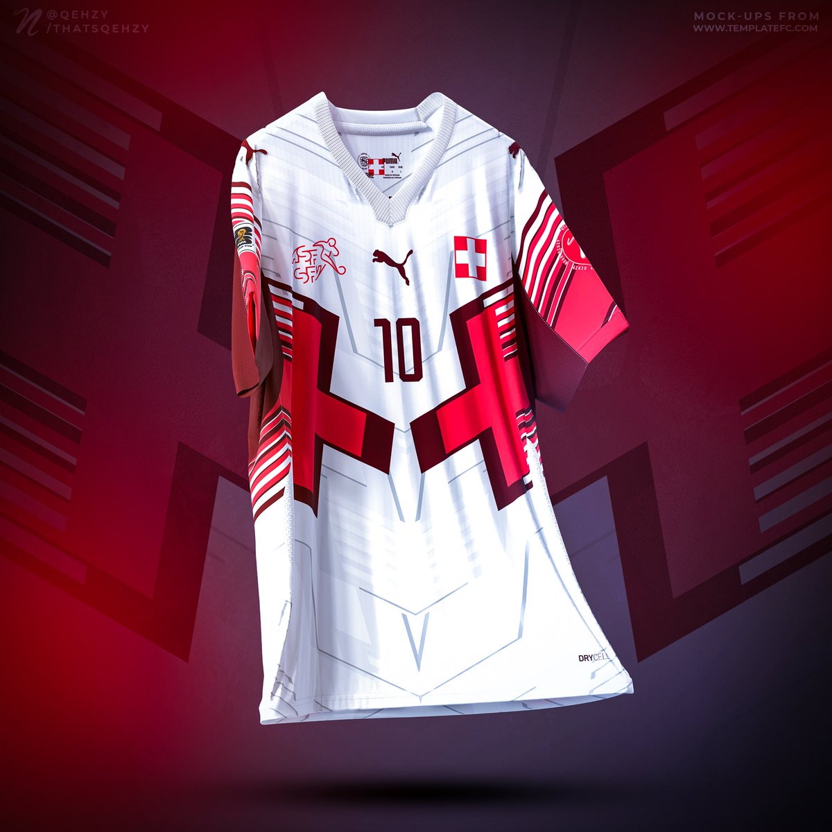 Qehzy's tweet photo. 🇨🇭 Switzerland World Cup 2026 Away Concept Kit. https://t.co/Ck49US9W1L