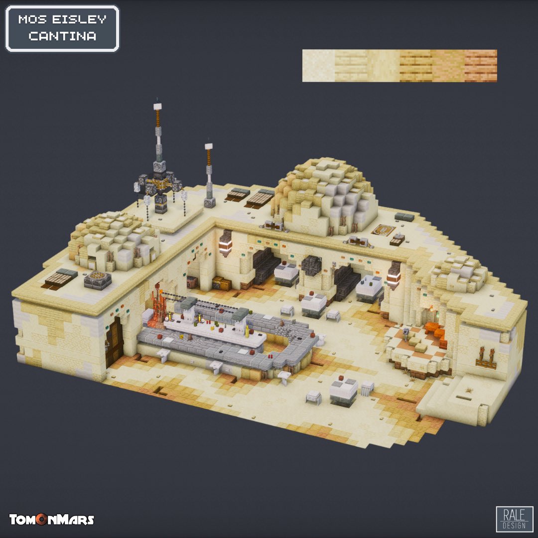 RaleDesign's tweet photo. Minecraft Mos Eisley Cantina
 #minecraft #mc #minecraftbuilds #minecraftdesigns #minecraftinspiration #minecraftdecoration

⬇️ Download my Builds on Patreon (bio) https://t.co/aaYD9qC7g5