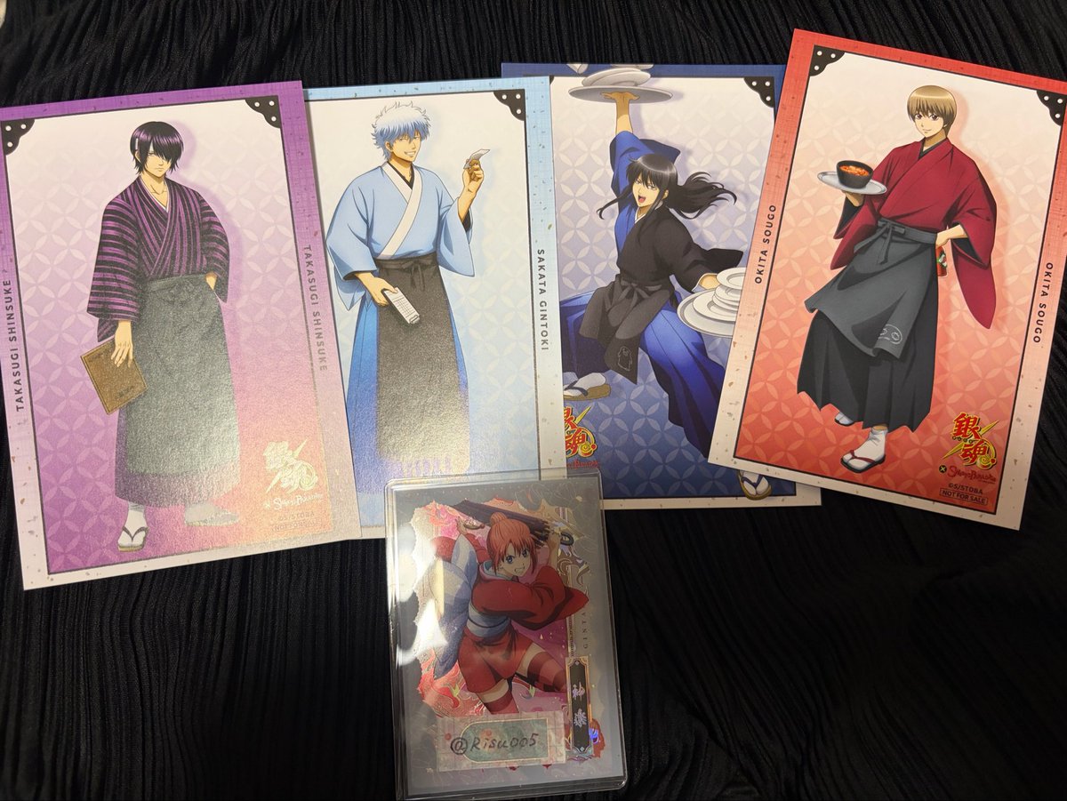 Risu005's tweet photo. 【交換】銀魂 スイパラ 特典 コースター ポストカード

譲　画像のもの

求　ポストカード神威
　　コースター　神楽　等身またはS D

郵送または都内手渡し可
条件が合う方はお気軽にお声がけください☺️ https://t.co/RSg2FrHLHR