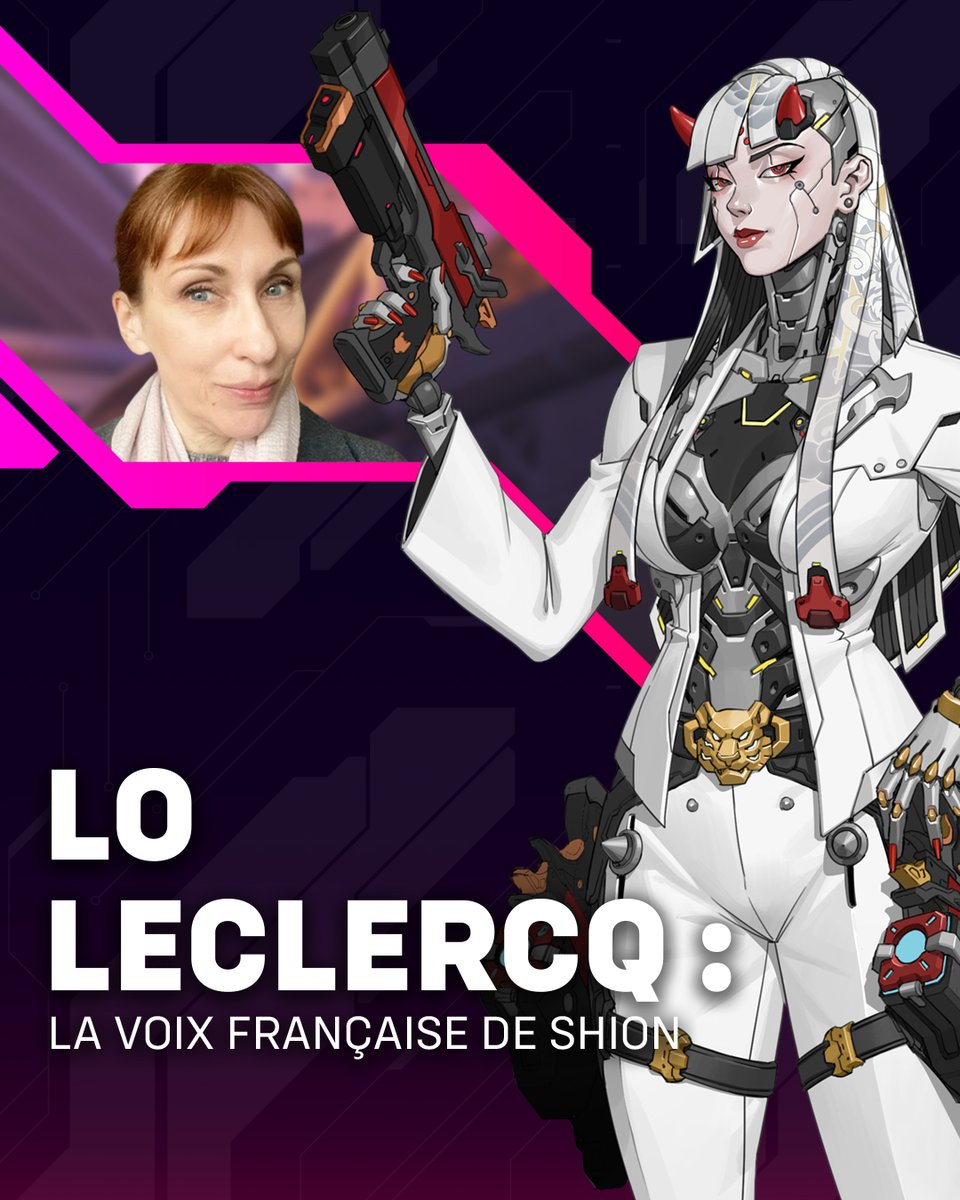 OverwatchFR's tweet photo. 🎤 Lo Leclercq prête sa voix à Shion en français, et chaque réplique résonne dans la tanière du tigre comme un défi lancé à celles et ceux qui cherchent à s’emparer de Tokyo ! https://t.co/fvJdKlilMf