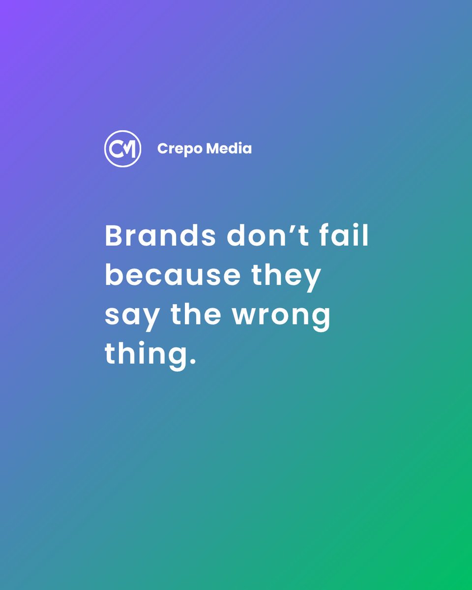 Crepomedia's tweet photo. Brands rarely fail because they say the wrong thing.
They fail because they never listen to what people are already saying.

Swipe through to see why listening is your greatest PR strategy 👉

#CrepoMedia #BrandListening #StoriesOverSlogans #StrategicStorytelling https://t.co/jF2dJbvZfx