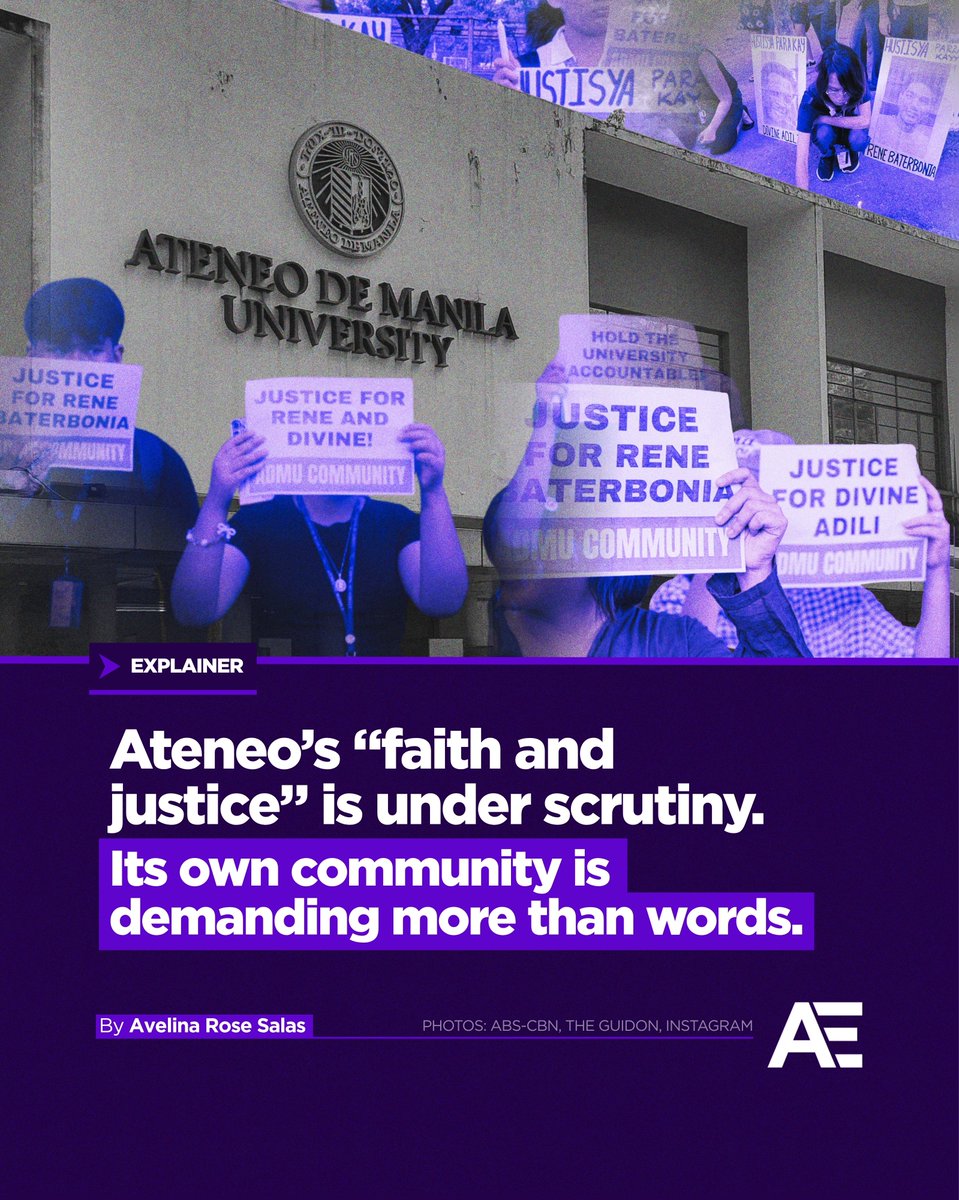 assortedge's tweet photo. Ateneo faces mounting pressure from its own community following the deaths of student-athletes Rene Baterbonia and Divine Adili. 

From students to alumni, various groups are calling for clear answers and strict institutional accountability. Read some of the statements and messages from the community below.

READ: https://t.co/Xtb5cKwupV