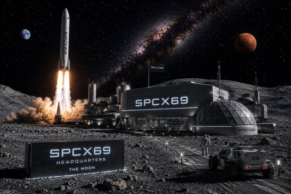 MidnightTrades_'s tweet photo. Elon’s $SPCX is already ranked #7 as the world’s largest company by market cap. 

With crypto entering a new bull cycle, keep an eye on what memes are running the hardest early on. 

Generational wealth is loading for $SPCX69 holders. 
@internSPC69x 
https://t.co/yRWvSzhcqm https://t.co/8ZDQS4JHGb