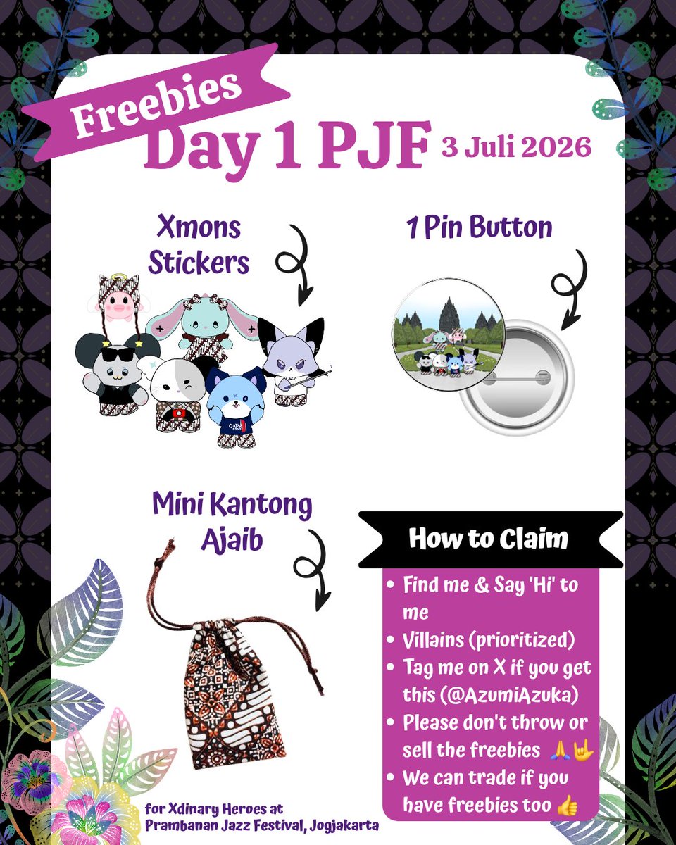 AzumiAzuka's tweet photo. 💫 Freebies Xdinary Heroes at PJF 2026  

🗓️ 3 Juli 2026
📍Candi Prambanan, Jogjakarta
⏰️TBA

🍀Limited ✨️ (Gak bikin banyak ya guis 🙏😭)
🍀Yg mau trade juga boleeh 🫶

*preview nyusul yak, baru naik cetak 😗 https://t.co/AkJLbK8gLK