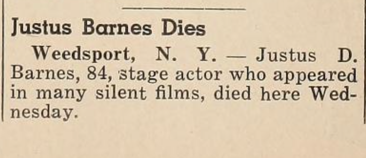 WallaceReid_'s tweet photo. 1946  Justus D. Barnes (October 2, 1862 – February 6, 1946) #obit Recommend you research Justus and see his part in the history of early motion pictures https://t.co/UrfSK3Ipdp