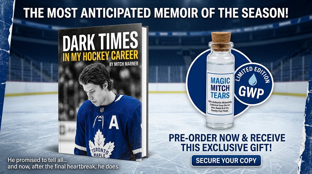 l0rbis's tweet photo. So glad Mitch is finally finding his voice after being so quiet in Games 5 and 6. 🙏
It takes real bravery to open up about how incredibly difficult he had it here. Truly inspiring stuff.
Pre-ordering immediately, if only for the complimentary hydration. 💧
#LeafsNation #Marner https://t.co/RDzaYY2Nph