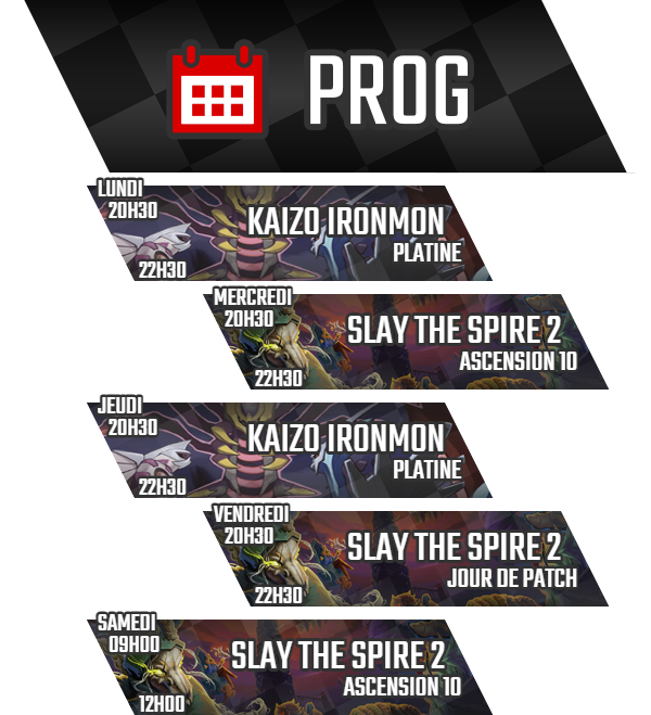 poketChu_'s tweet photo. Lundi c'est jour de prog !
Cette semaine sur https://t.co/LRLJnTWaIH, on sort de la Valise grâce à la meta et Slay the Spire 2 passe (normalement ?) en version 0.108.
Rendez-vous toute la semaine en stream ! o/ https://t.co/vNZhcInx7S