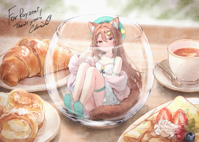 Skeb納品しました! クライアントさんのOC・Kiokoちゃんです!