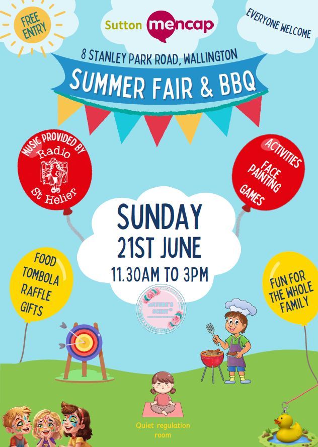ComActionSutton's tweet photo. To celebrate #LearningDisabilityWeek the good people at Sutton Mencap are thrilled to invite you to their FREE Summer Fair &amp; BBQ! 

21st June 2026
11:30am - 3pm
8 Stanley Park Road, Wallington, SM6 0EU

@SuttonMencap https://t.co/KtHhsiBIUG