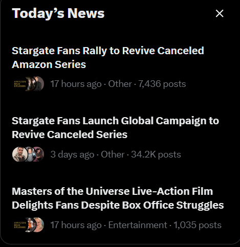 DGStormtrooper's tweet photo. @Kirstylgreen12 @AmazonMGMStudio 1 and 2 here #SaveStargate @AmazonMGMStudio @PrimeVideo https://t.co/HNYfp8iFRx