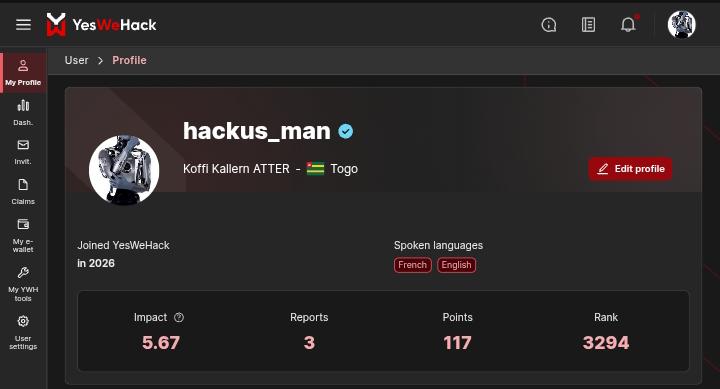 KallernK's tweet photo. 🚀 Dojo #52 – StreamCore

My report submitted on @yeswehack has been accepted with a score of 9.1/10.

Each Dojo is a learning experience in cybersecurity, and every validation reflects real progress.

Keep learning, keep breaking, keep improving. 🔥

#BugBounty #CyberSecurity https://t.co/XcnDK4qeZg