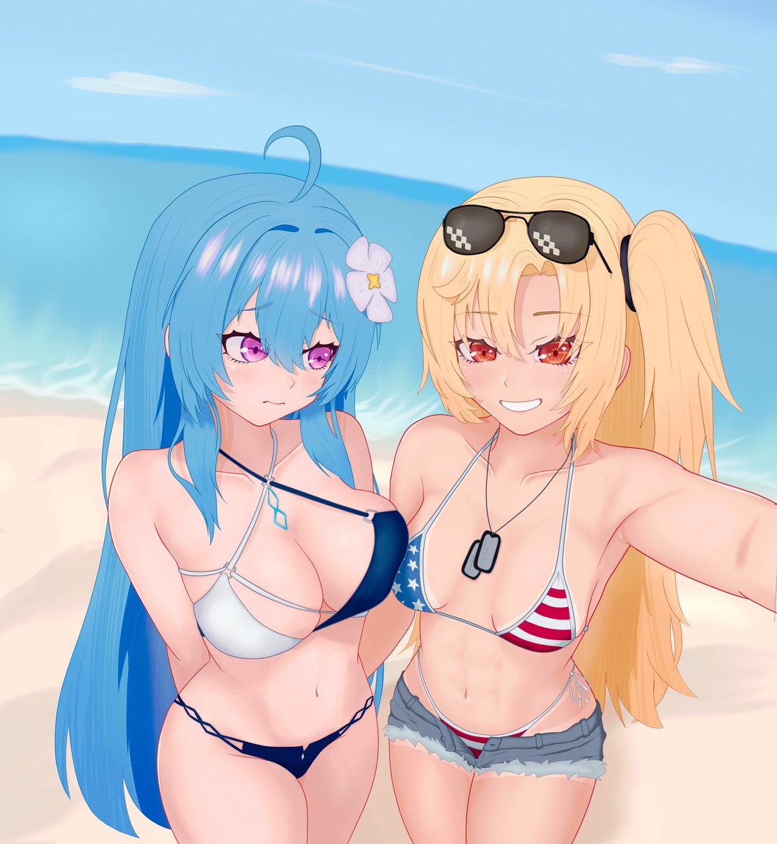 RK_Mittelmeer's tweet photo. Happy summer everyone (✿◡‿◡)
Helena and Cleveland illustration
#アズレン #AzurLane https://t.co/S8l5pz2DFO
