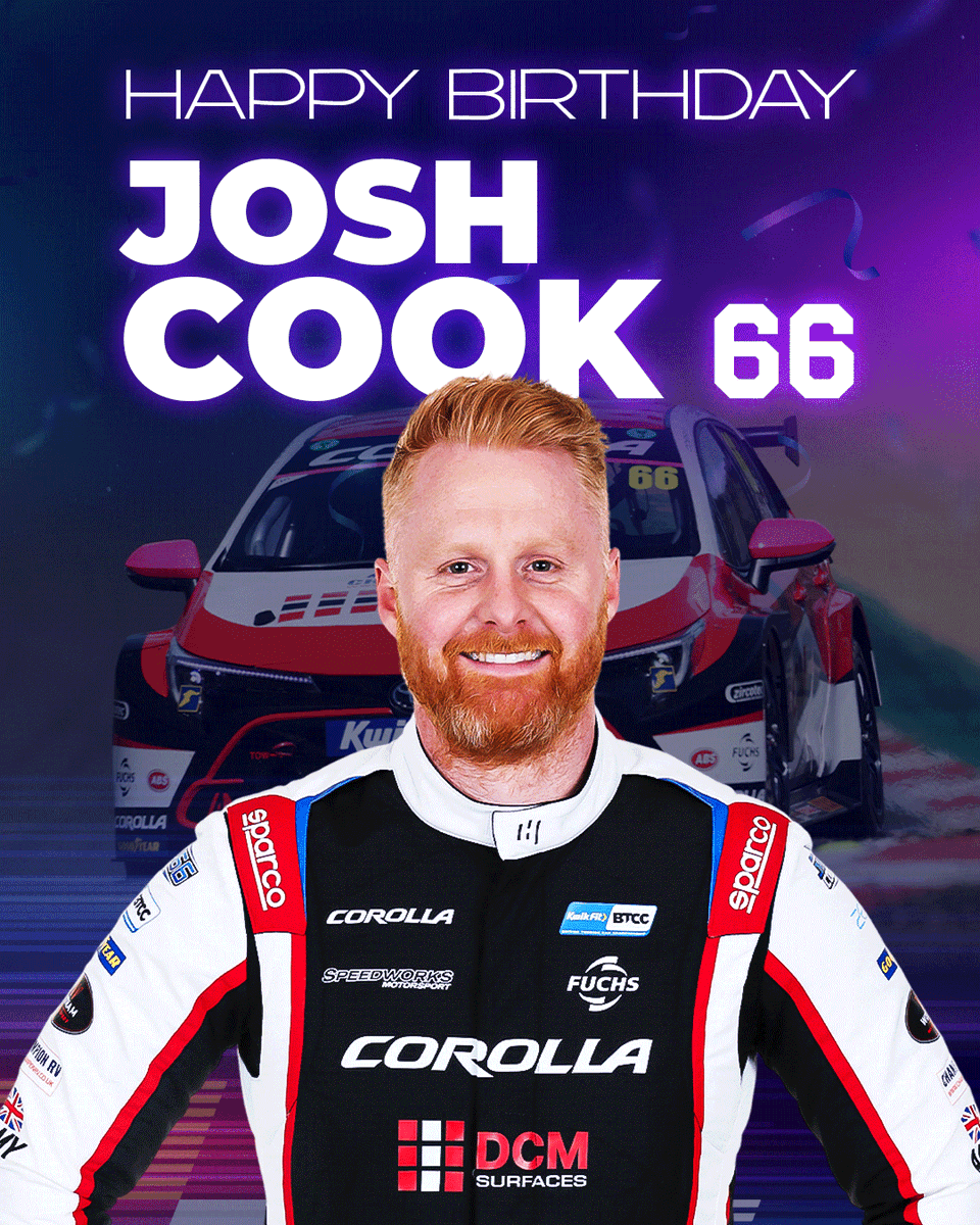 BTCC's tweet photo. Happy Birthday Josh Cook! 🎉

The 21-time BTCC race winner turns 35 today! 🎂

#BTCC https://t.co/HV3OxnwhqH
