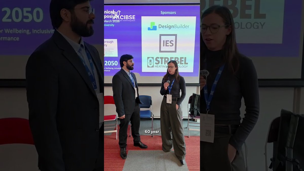 josbrownlie's tweet photo. New video by CIBSE: #technicalsymposium 2026 Interview Hannah Gray and Deepak Sadhwani  #buildingdesign https://t.co/SiOkYSxXrG https://t.co/P9WsNZlKYl