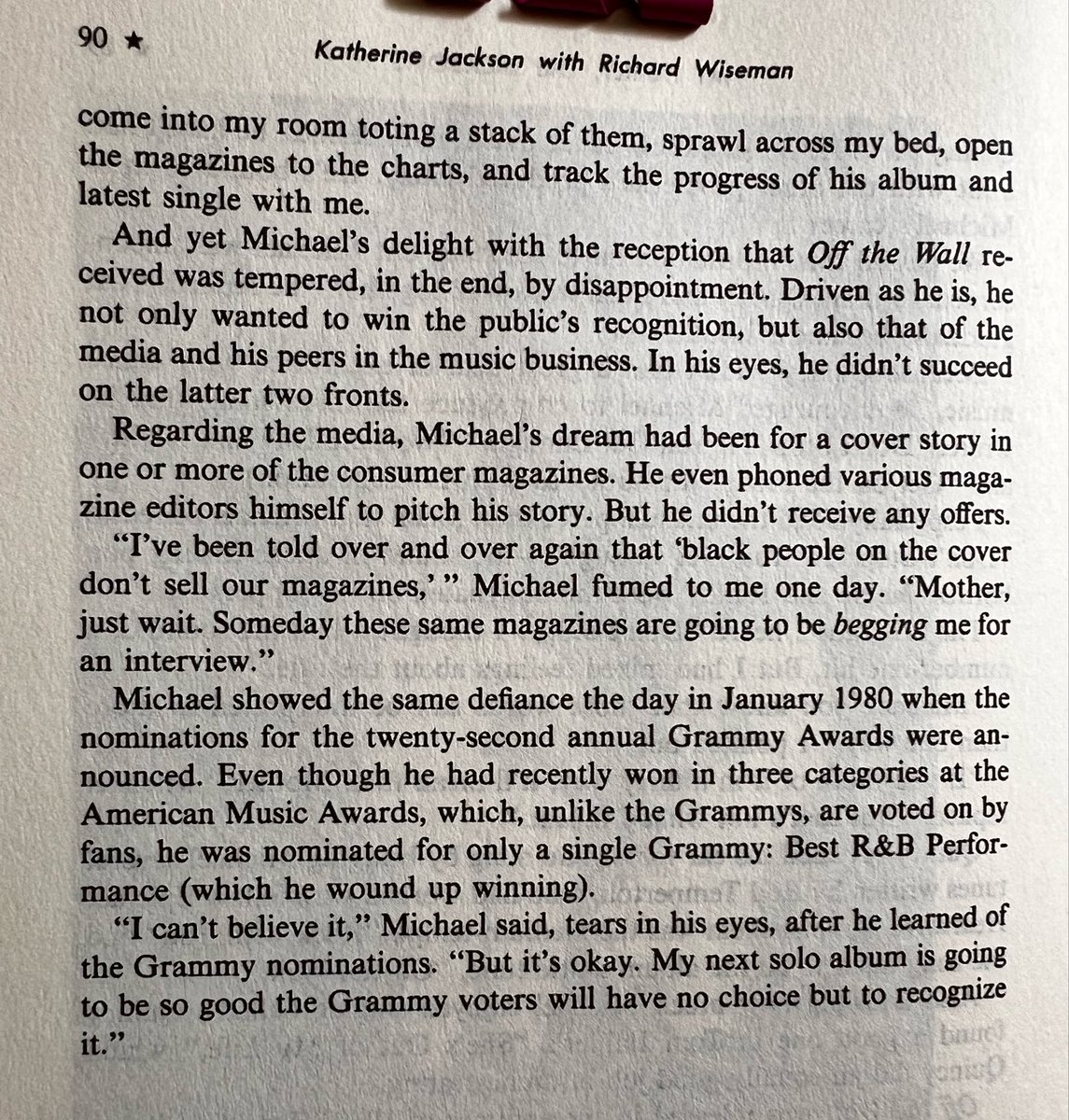 LiberianGirl779's tweet photo. “Michael's dream had been for a cover story in the consumer magazines. He even phoned various editors himself to pitch his story. But he didn't receive any offers.
"I've been told over and over again that black people on the cover don't sell our magazines,' " Michael fumed to me one day. "Mother, just wait. Someday these same magazines are going to be begging me for an interview."