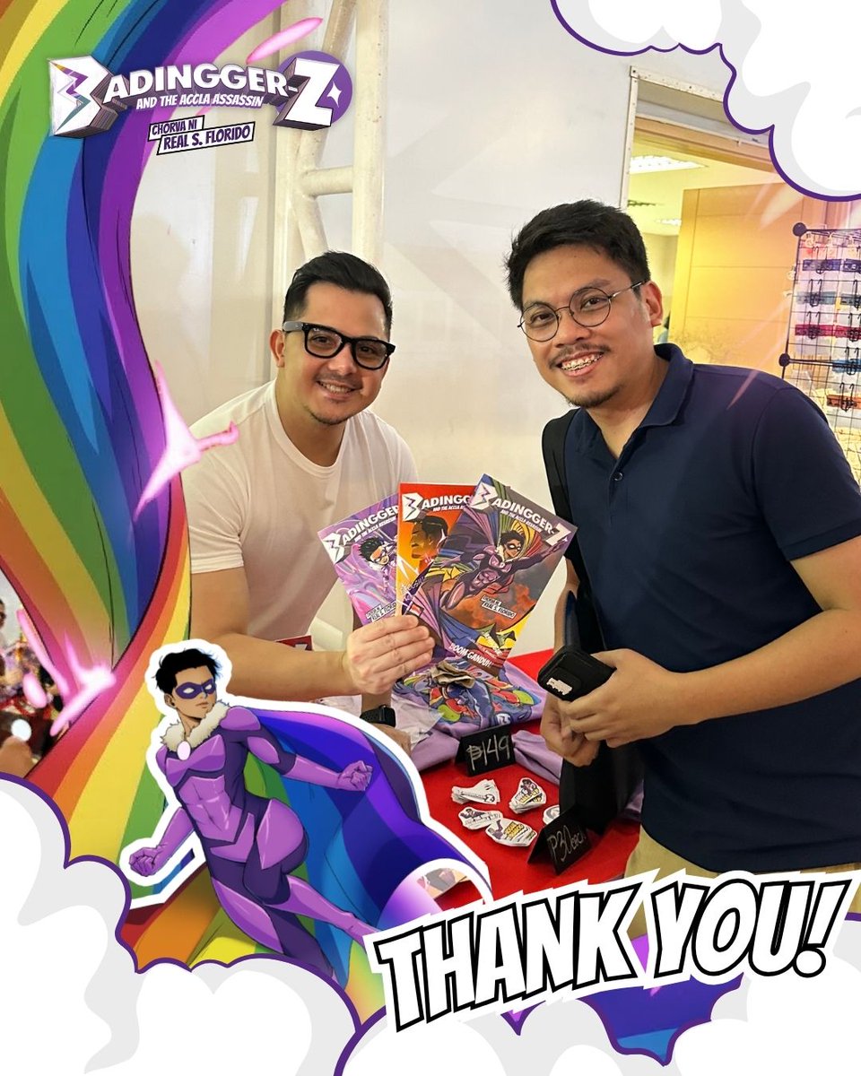 badingger_z's tweet photo. Kavougue na naman ang weekend ni accla dahil sa inyo, mga teh! 🌈

Soafer ang pasasalamat namin sa lahat ng mga bumili, nakichika, naki-picture, at dumaan sa aming booth. Nakaka-happy ang bonggang suporta n'yo! 🏳️‍🌈

Avail avail na sa mga wala pa: https://t.co/Y2dZqr8vzw https://t.co/WenGs0eZ2T