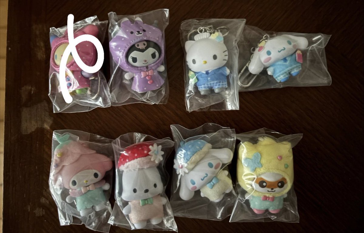 c2rr__ii's tweet photo. 【交換】サンリオ　ちびっとも　シークレットキーホルダー　

（譲）画像1枚目

（求）画像2、3枚目💖 ウサハナ優先

郵送での交換希望
検索からもお声掛けお待ちしてます https://t.co/i32kDPqFx9