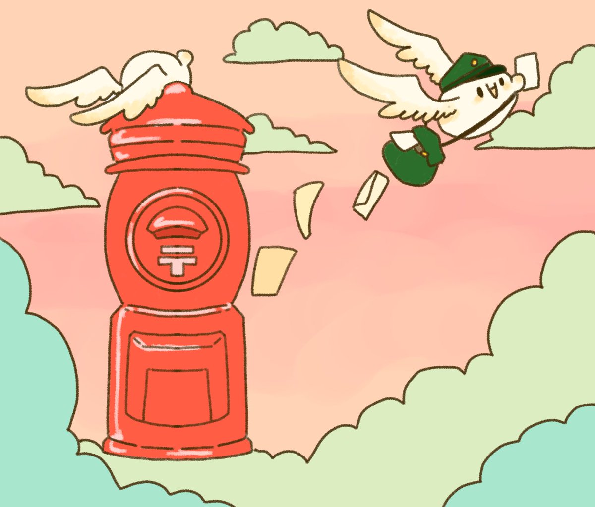 kobone1119's tweet photo. 空からお届け📮
#ゆるAAイラスト会 https://t.co/I165b4qvvF