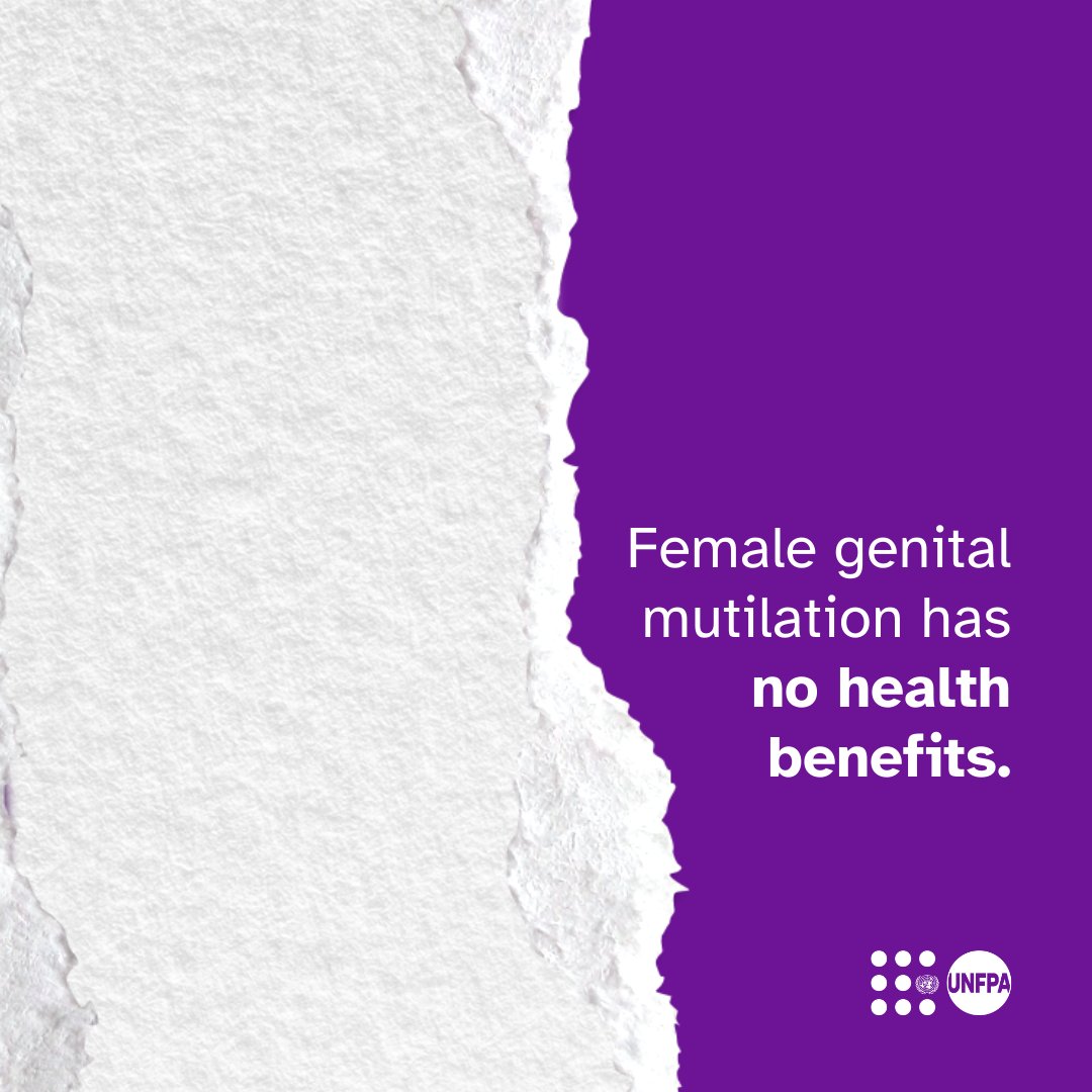 UNFPA_ESARO's tweet photo. ⚠️ Female genital mutilation (FGM) has nothing to do with healthcare.
It offers no benefit & carries serious health risks.
The impact of FGM doesn’t fade.
Why not join @UNFPA in standing firm & fighting to #EndFGM.
Link: https://t.co/BfLxqzeNCb
#humanrights #genderequality https://t.co/LryWWpORbQ