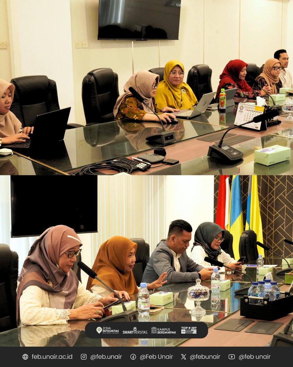 febunair's tweet photo. FEB UNAIR menerima kunjungan benchmarking dari Sekolah Manajemen dan Kesehatan Berkelanjutan (SMKB) Universitas Nahdlatul Ulama Surabaya (UNUSA) pada Senin (15/6) di Ruang Rapat Pimpinan ABC FEB UNAIR. https://t.co/Zg6v29fBol