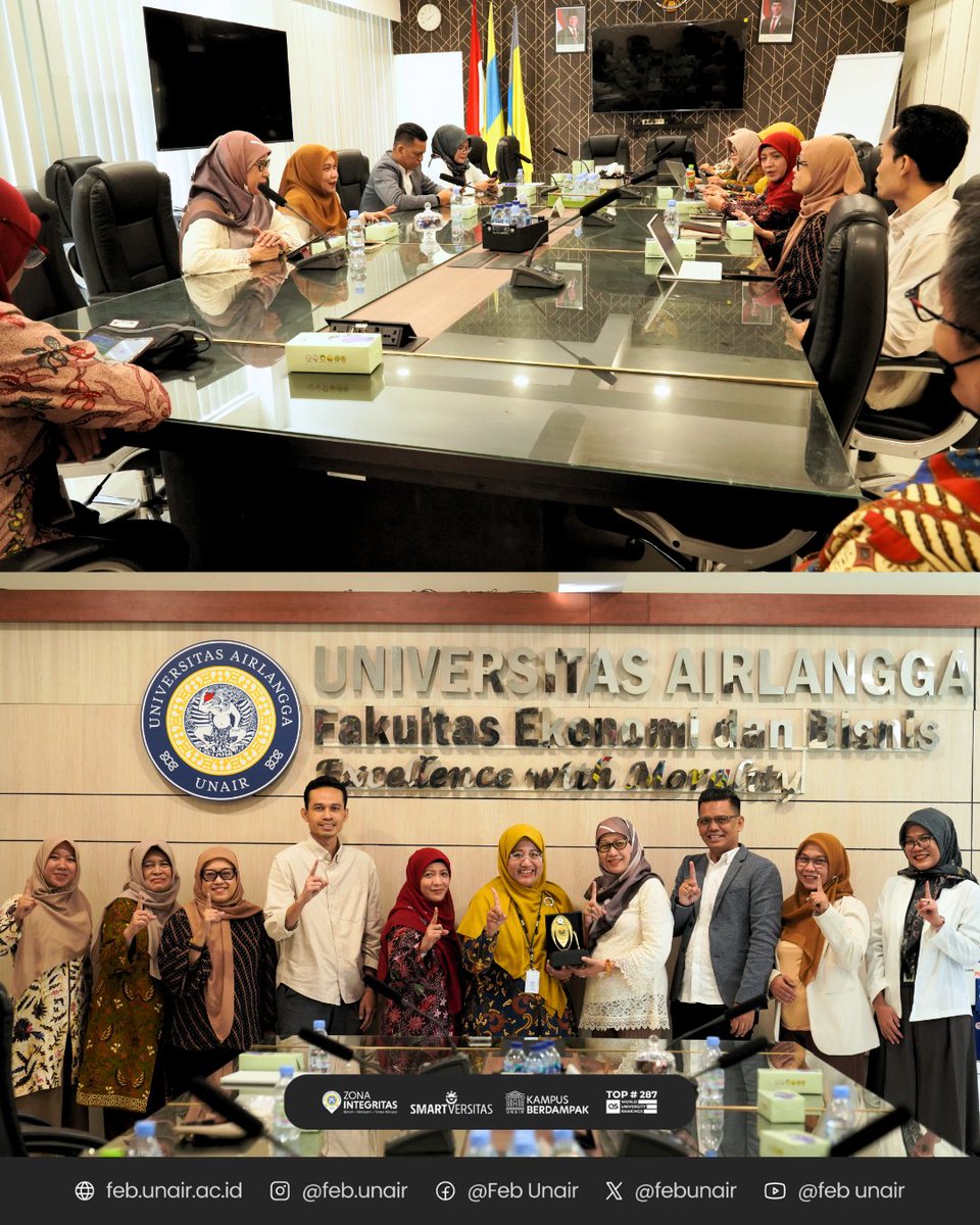 febunair's tweet photo. FEB UNAIR menerima kunjungan benchmarking dari Sekolah Manajemen dan Kesehatan Berkelanjutan (SMKB) Universitas Nahdlatul Ulama Surabaya (UNUSA) pada Senin (15/6) di Ruang Rapat Pimpinan ABC FEB UNAIR. https://t.co/Zg6v29fBol