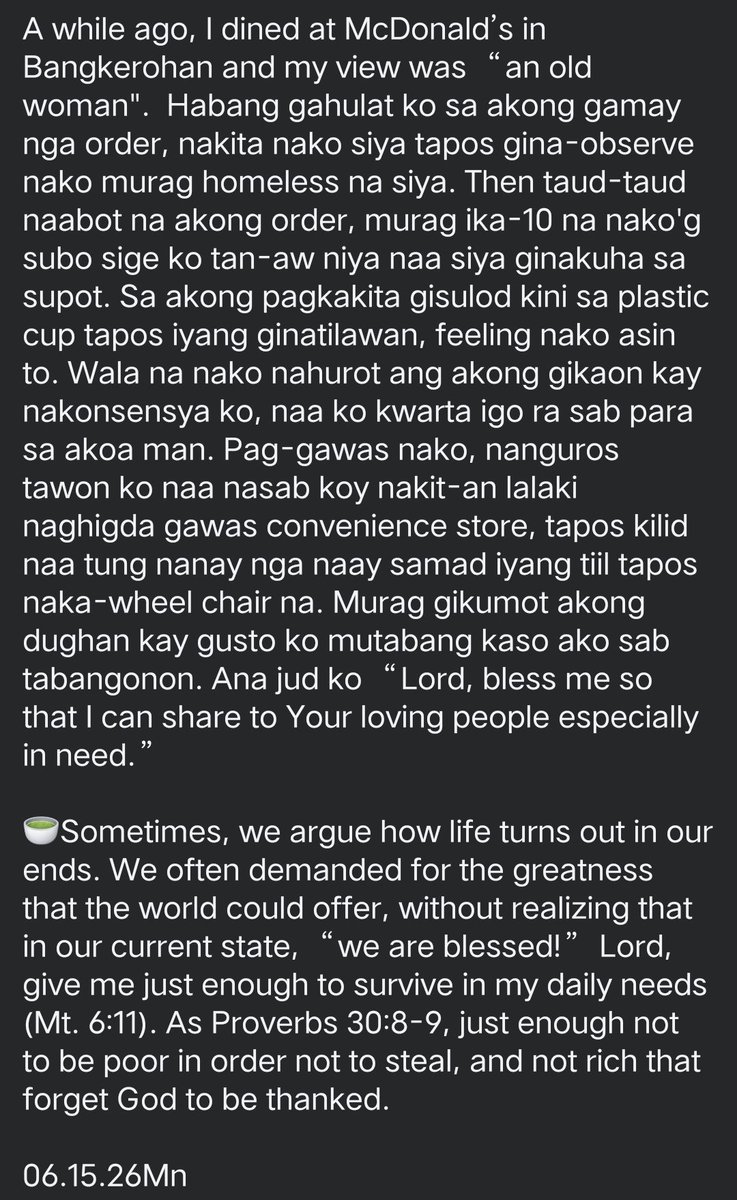 CaroMaybelyn's tweet photo. Proverbs 30: 8-9 &amp; Matthew 6: 11🍵🥟 https://t.co/87hoxBsbQy