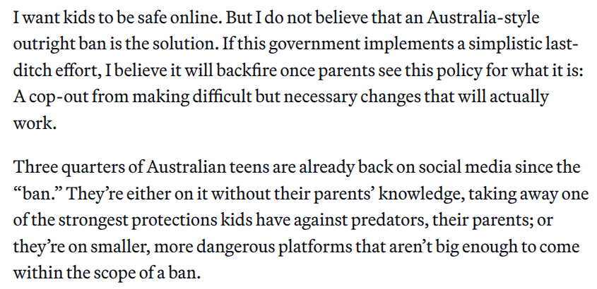 LabDRN's tweet photo. 🚨We have been warning for months that an under-16s social media ban is a dangerous mistake, and it is hugely encouraging to finally see a Labour MP breaking rank to say the same.

@emily4MK - who sits on the Science, Innovation and Technology Committee - has delivered a devastating critique of the government’s proposed blanket ban, calling it a "cop-out" that will actively put children at risk.

Read her full article in @POLITICOEurope ⤵️
https://t.co/uWpBvBNDl5