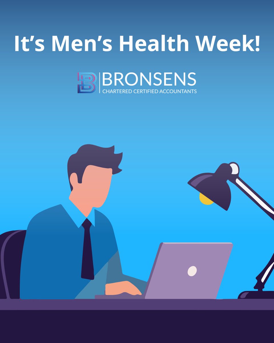 Bronsens's tweet photo. It's Men’s Health Week!

As a result, we wanted to highlight the importance of looking after both your mental and physical health.

At Bronsens, we know small actions can make a big difference... so this week, make time for your own wellbeing or speak to someone about theirs. https://t.co/MgYkY8Y2lW