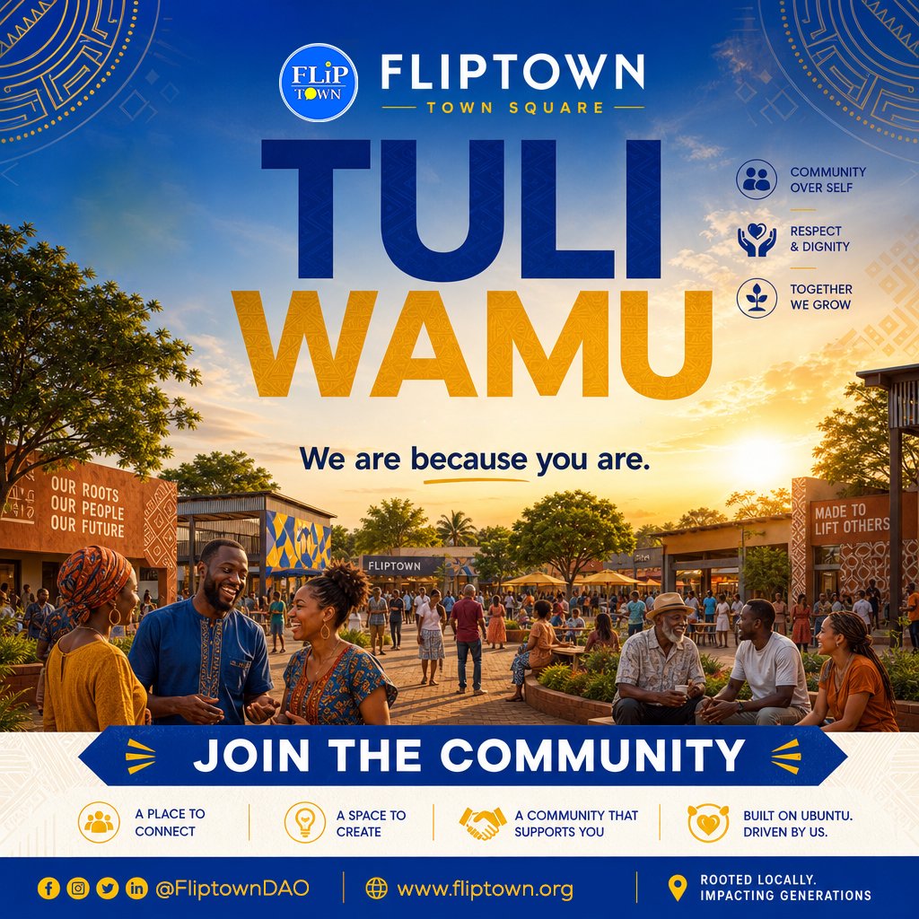 FliptownOrg's tweet photo. For everyone who has walked with us since 2016, you know this started with nothing but neighborhood hearts and borrowed speakers in Kasaana-Mubende. Today, we are live in the Fliptown Town Square: a digital home where our community matters. #wearefliptown #community https://t.co/4vnkuu5YfJ