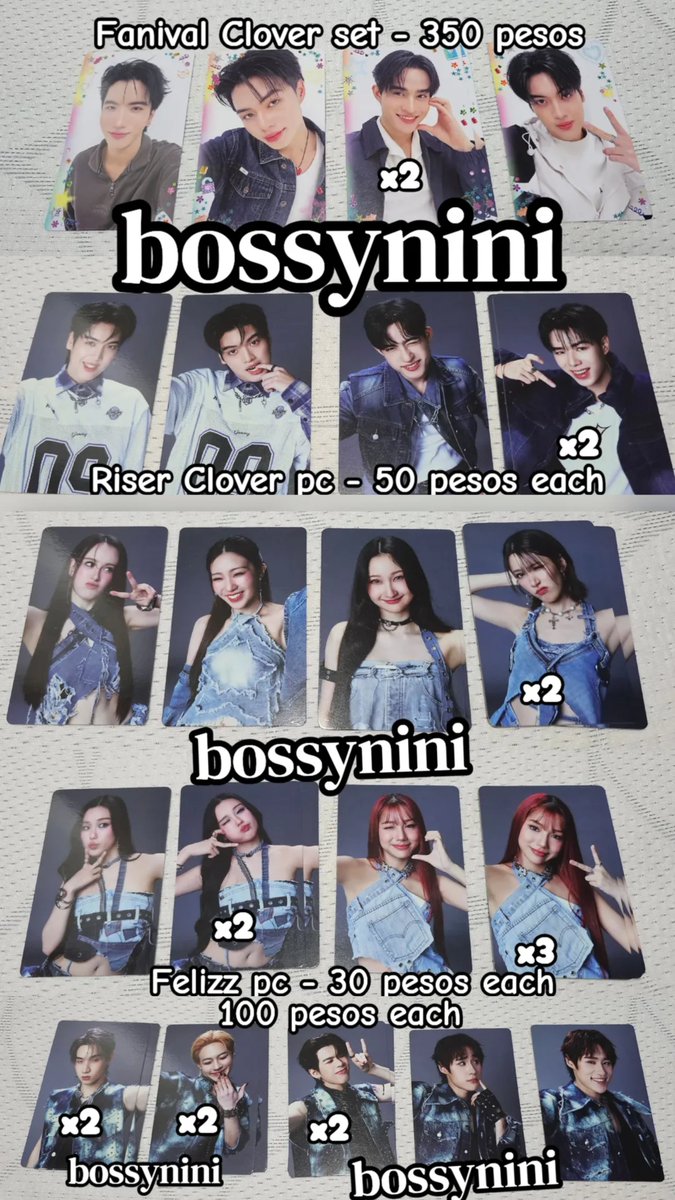 b0ssynini's tweet photo. WTS / LFB PH only

Want to sell / looking for buyer gmmtv fanival riser photocards

See pricing per pic.

#FELIZZ #JASPER #PerthTanapon #winmetawin️️ #KristPerawat #nanonkorapat #LKYN #phuwintang #fourthnattawat #CLOVER #ตลาดนัดgmmtv #GMMTVFANIVAL2026 https://t.co/H5Ttj60buK